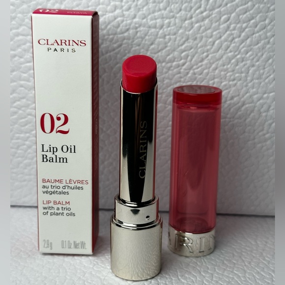 🆕 CLARINS PARIS Lip Oil Balm in Shade: 02 Pitaya NIB - Picture 3 of 9